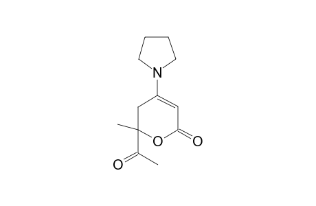 6-Acetyl-6-methyl-4-(pyrrolidin-1'-yl)-5,6-dihydro-2H-pyran-2-one