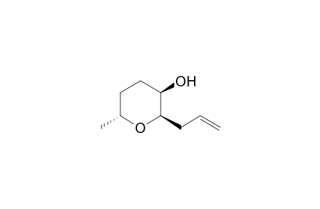 (2R,3R,6R)-2-allyl-6-methyl-tetrahydropyran-3-ol