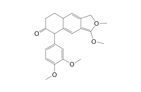 2-Methyl-5-(3",4"-dimethoxyphenyl)-3-methoxy-6-oxo-tetrahydro-furo[3',4' : 6,7]naphthalene