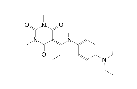 5-{1-[4-(diethylamino)anilino]propylidene}-1,3-dimethyl-2,4,6(1H,3H,5H)-pyrimidinetrione