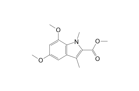 Methyl 5,7-dimethoxy-1,3-dimethylindole-2-carboxylate