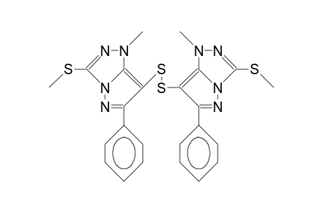 Bis(1-methyl-3-methylthio-6-phenyl-1H-pyrazolo(5,1-C)-1,2,4-triazol-7-yl) disulfide