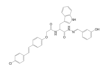 2-(4-(4-chlorostyryl)phenoxy)-N-(1-((E)-2-(3-hydroxybenzylidene)hydrazinyl)-3-(1H-indol-3-yl)-1-oxopropan-2-yl)acetamide