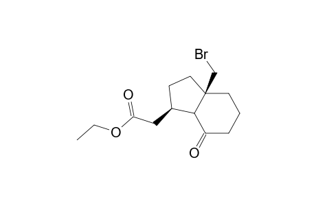 Ethyl (1R*,3aR*,7'R*)-3a-(Bromomethyl)hexahydro-7-oxo-1-indanacetate
