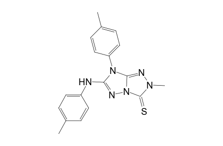3H-1,2,4-Triazolo[4,3-b][1,2,4]triazole-3-thione, 2,7-dihydro-2-methyl-7-(4-methylphenyl)-6-[(4-methylphenyl)amino]-