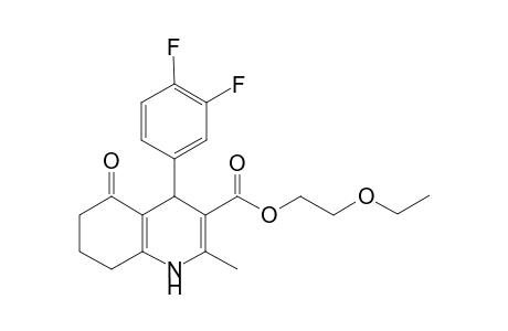 2-Ethoxyethyl 4-(3,4-difluorophenyl)-2-methyl-5-oxo-1,4,5,6,7,8-hexahydro-3-quinolinecarboxylate