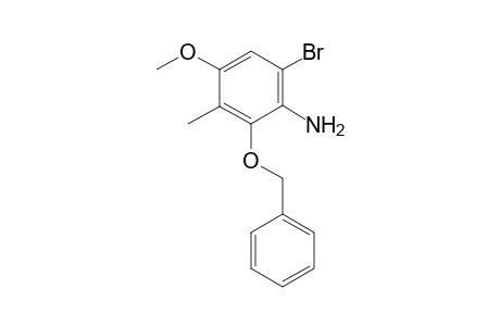 2-benzyloxy-6-bromo-4-methoxy-3-methyl-aniline