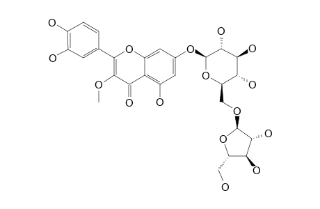 QUERCETIN-3-METHYLETHER-7-O-ALPHA-L-ARABINOFURANOSYL-(1->6)-BETA-D-GLUCOPYRANOSIDE