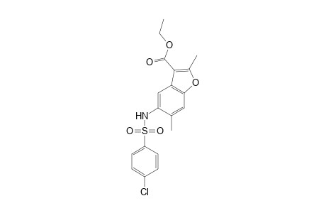 3-Benzofurancarboxylic acid, 5-[[(4-chlorophenyl)sulfonyl]amino]-2,6-dimethyl-, ethyl ester