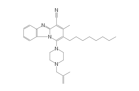 3-methyl-1-[4-(2-methyl-2-propenyl)-1-piperazinyl]-2-octylpyrido[1,2-a]benzimidazole-4-carbonitrile
