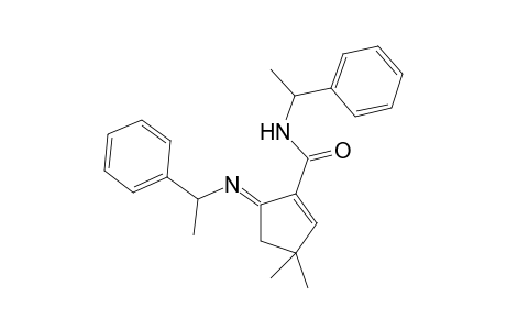 3,3-Dimethyl-N-(1-phenylethyl)-5-[(1-phenylethyl)imino]cyclopent-1-enecarboxamide