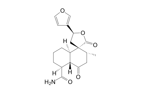 4.alpha.H,10.alpha.H-4-Amino-7-methyl-5-oxospiro[bicyclo[4.4.0]decane-8,3'-(5'-furan-3'-yl)-2'-oxotetrahydrofuran]