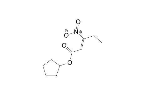 Cyclopentyl (Z)-3-nitropent-2-enoate