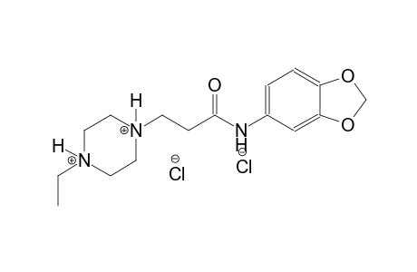 piperazinediium, 1-[3-(1,3-benzodioxol-5-ylamino)-3-oxopropyl]-4-ethyl-, dichloride