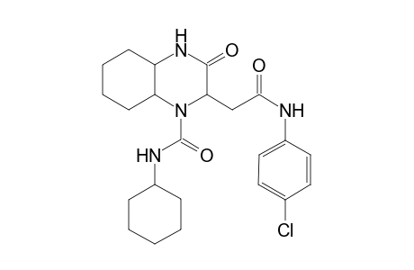 2-Quinoxalineacetamide, N-(4-chlorophenyl)-1-[(cyclohexylamino)carbonyl]decahydro-3-oxo-