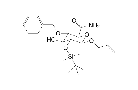 Allyl 4-O-benzyl-2-O-t-butyldimethylsilyl-.beta.,D-glucofuranosiduronamide