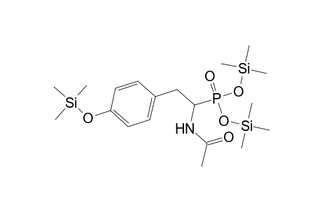 Phosphonic acid, [1-(acetylamino)-2-[4-[(trimethylsilyl)oxy]phenyl]ethyl]-, bis(trimethylsilyl) ester