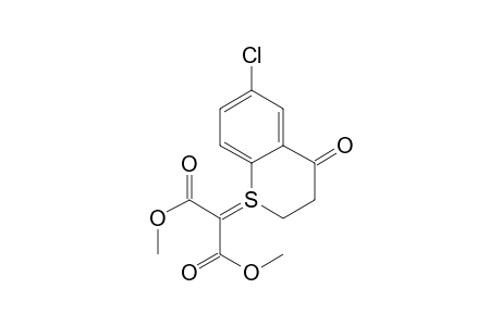 2H-1-Benzothiopyranium, 6-chloro-3,4-dihydro-4-oxo-, 2-methoxy-1-(methoxycarbonyl)-2-oxoethylide