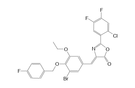 (4Z)-4-{3-bromo-5-ethoxy-4-[(4-fluorobenzyl)oxy]benzylidene}-2-(2-chloro-4,5-difluorophenyl)-1,3-oxazol-5(4H)-one