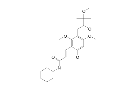 METHYLTODDALIAMIDE;3-(2-HYDROXY-3-METHOXY-3-METHYLBUTYL)-6-HYDROXY-2,4-DIMETHOXY-CINNAMOYL-N-CYClOHEXYLAMIDE