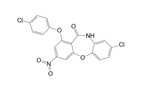 3-Chloranyl-7-(4-chloranylphenoxy)-9-nitro-5H-benzo[b][1,4]benzoxazepin-6-one