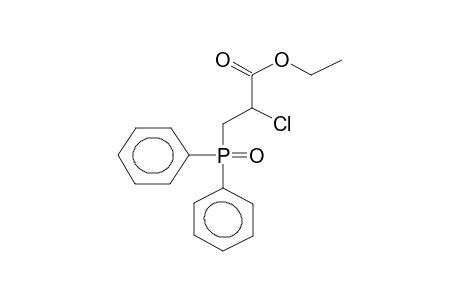 ALPHA-CHLORO-BETA-(DIPHENYLPHOSPHINYL)PROPANOIC ACID, ETHYL ESTER