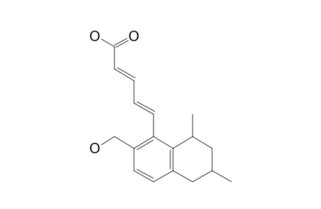 AROHYNAPENE-B;(2E,4E)-5-(2-HYDROXYMETHYL-6,8-DIMETHYL-5,6,7,8-TETRAHYDRONAPHTHALENE)-2,4-PENTADIENOIC-ACID