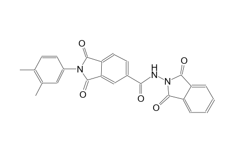 2-(3,4-dimethylphenyl)-N-(1,3-dioxo-1,3-dihydro-2H-isoindol-2-yl)-1,3-dioxo-5-isoindolinecarboxamide