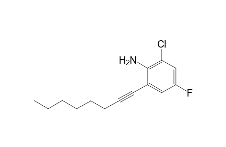 6-Chloro-4-fluoro-2-(oct-1'-ynyl)-aniline