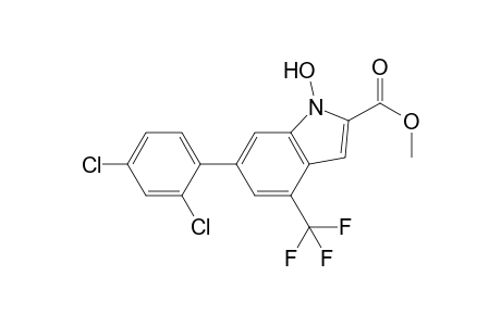 methyl 6-(2,4-dichlorophenyl)-1-hydroxy-4-(trifluoromethyl)-1H-indole-2-carboxylate