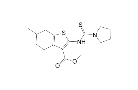 methyl 6-methyl-2-[(1-pyrrolidinylcarbothioyl)amino]-4,5,6,7-tetrahydro-1-benzothiophene-3-carboxylate
