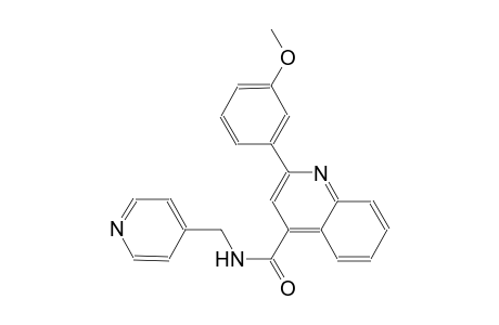 2-(3-methoxyphenyl)-N-(4-pyridinylmethyl)-4-quinolinecarboxamide