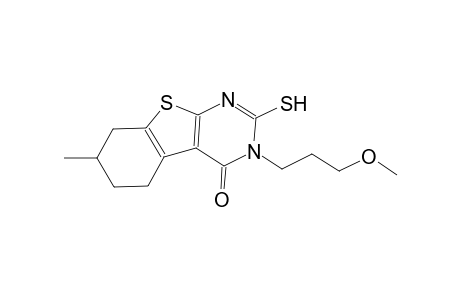 3-(3-methoxypropyl)-7-methyl-2-sulfanyl-5,6,7,8-tetrahydro[1]benzothieno[2,3-d]pyrimidin-4(3H)-one