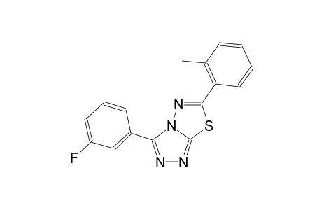 [1,2,4]triazolo[3,4-b][1,3,4]thiadiazole, 3-(3-fluorophenyl)-6-(2-methylphenyl)-