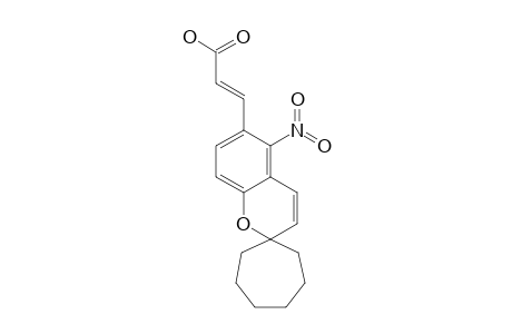 3-[5''-NITROSPIRO-[CYCLOHEPTANE-1',2''-(2''H)-[1]-BENZOPYRAN-6''-YL]]-PROPEN-2-OIC-ACID