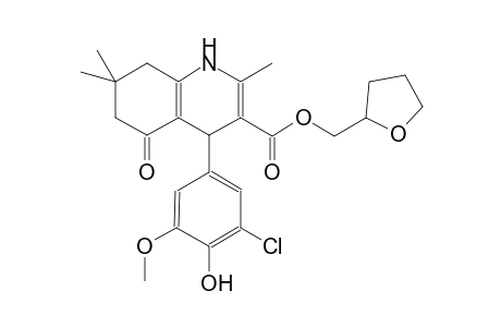 tetrahydro-2-furanylmethyl 4-(3-chloro-4-hydroxy-5-methoxyphenyl)-2,7,7-trimethyl-5-oxo-1,4,5,6,7,8-hexahydro-3-quinolinecarboxylate
