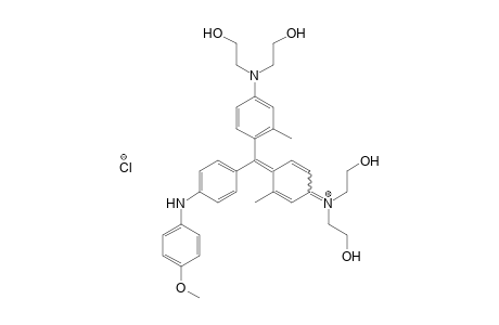 N-[4-({4-[Bis(2-hydroxyethyl)amino]-2-methylphenyl}{4-[(4-methoxyphenyl)amino]phenyl}methylene)-3-methyl-2,5-cyclohexadien-1-ylidene]-2-hydroxy-N-(2-hydroxyethyl)ethanaminium chloride