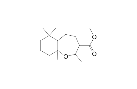 Methyl ester of decahydro-2,6,6,9a-tetramethyl-1-benzoxepin-3-carboxylic acid