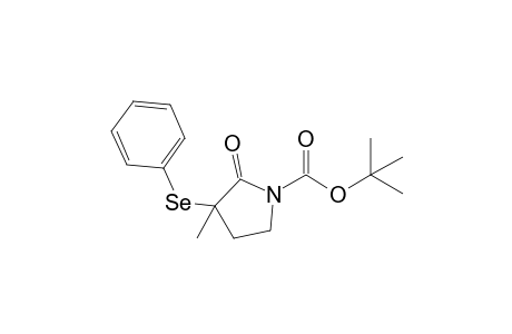 2-keto-3-methyl-3-(phenylseleno)pyrrolidine-1-carboxylic acid tert-butyl ester