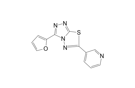 [1,2,4]Triazolo[3,4-b][1,3,4]thiadiazole, 3-(2-furanyl)-6-(3-pyridinyl)-