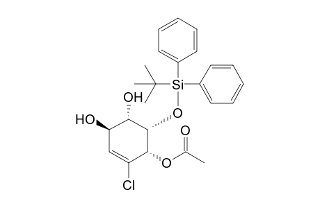 (1R,2S,3S,4S)-5-Chloro-3-{[(1',1'-dimethylethyl)diphenylsilyl]oxy}-4-acetoxy-1,2-dihydroxy-5-cyclohexene