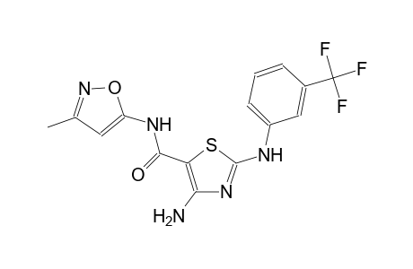 4-Amino-N-(3-methyl-1,2-oxazol-5-yl)-2-[3-(trifluoromethyl)anilino]-1,3-thiazole-5-carboxamide