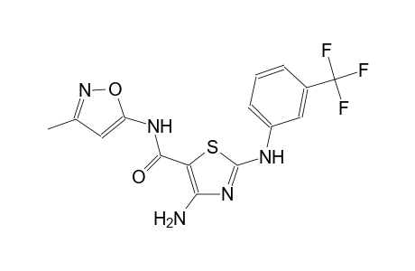 4-Amino-N-(3-methyl-1,2-oxazol-5-yl)-2-[3-(trifluoromethyl)anilino]-1,3-thiazole-5-carboxamide