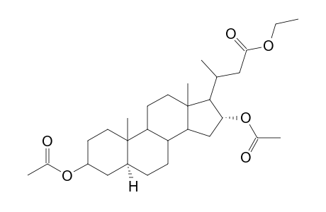 Ethyl 3,16.alpha.-diacetoxy-24-nor-5.alpha.-cholan-23-oate