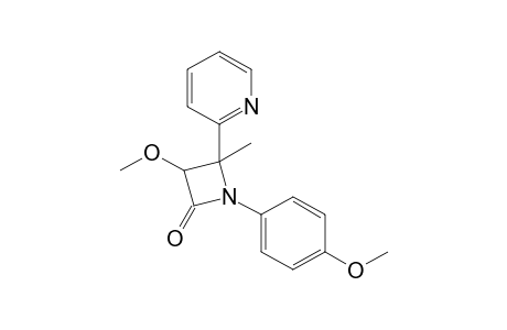 1-(p-Methoxyphenyl)-4-methyl-3-methoxy-4-(2'-pyridinyl)-azetidin-2-one