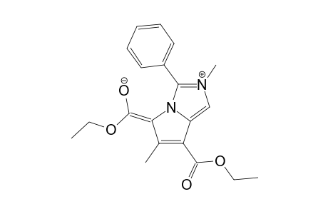 1H-Pyrrolo[1,2-c]imidazolium, 5,7-bis(ethoxycarbonyl)-2,6-dimethyl-3-phenyl-, hydroxide, inner salt