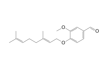O-GERANYLVANILLIN;4-[(3,7-DIMETHYL-2,6-OCTADIENYL)-OXY]-3-METHOXYBENZALDEHYDE