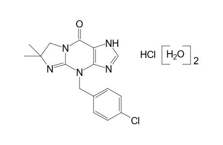 4-(p-chlorobenzyl)-6,6-dimethyl-1,4,6,7 -tetrahydro-9H-imidazo[1,2-a]purin-9-one, monohydrochloride, dihydrate