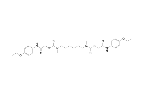 hexamethylenebis[dithiomethylcarbamic acid], diester with 2-mercapto-p-acetophenetidide