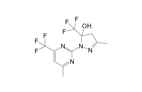 5-methyl-2-[4-methyl-6-(trifluoromethyl)-2-pyrimidinyl]-3-(trifluoromethyl)-4H-pyrazol-3-ol